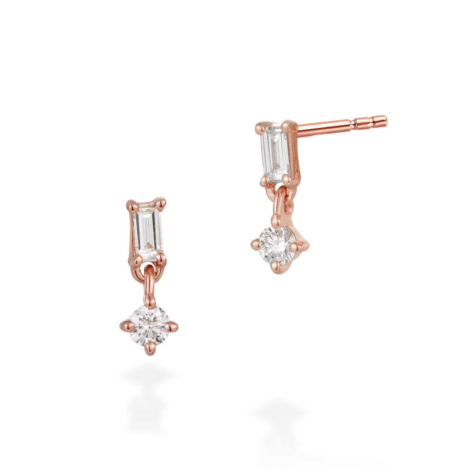 Baguette bliss diamond earrings